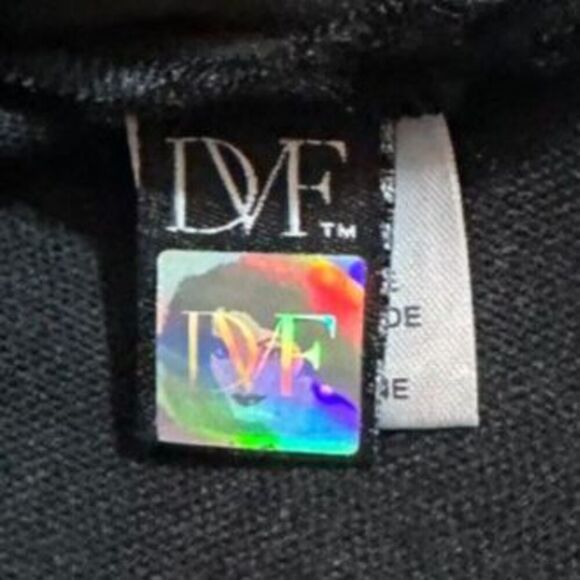 DIANE VON FURSTENBERG Women's Geometric Detail 100% Wool Pencil Skirt Size 8 - Picture 7 of 8